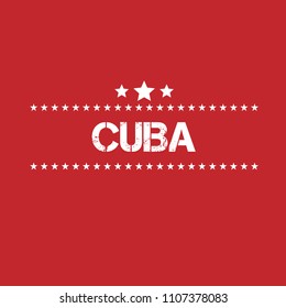 Grunge rubber stamp with word CUBA soon inside,vector illustration.Made in Cuba.