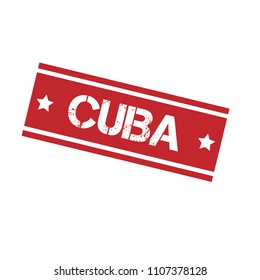 Grunge rubber stamp with word CUBA soon inside,vector illustration.Made in Cuba.