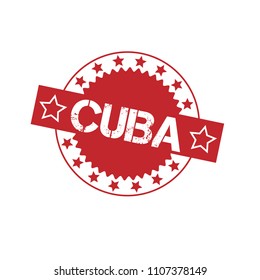 Grunge rubber stamp with word CUBA soon inside,vector illustration.Made in Cuba.