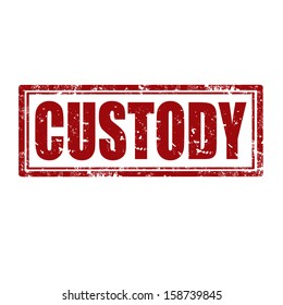 Grunge rubber stamp with word Custody,vector illustration