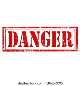 Grunge rubber stamp with word Danger,vector illustration