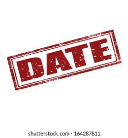 Grunge rubber stamp with word Date,vector illustration