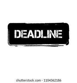grunge rubber stamp with word deadline inside,vector illustration
