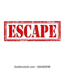 Grunge rubber stamp with word Escape,vector illustration