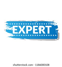 Grunge rubber stamp with word expert inside, vector illustration. seal stamp