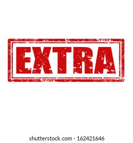 Grunge rubber stamp with word Extra,vector illustration