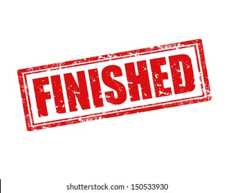 Grunge rubber stamp with word Finished inside,vector illustration