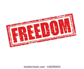 Grunge rubber stamp with word Freedom,vector illustration