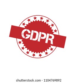 grunge rubber stamp with word GDPR inside,vector illustration