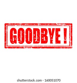 Grunge rubber stamp with word Goodbye,vector illustration