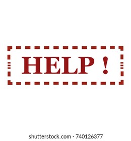 Grunge rubber stamp with word Help,vector illustration