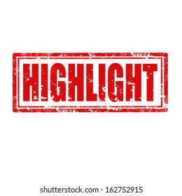 Grunge rubber stamp with word Highlight,vector illustration
