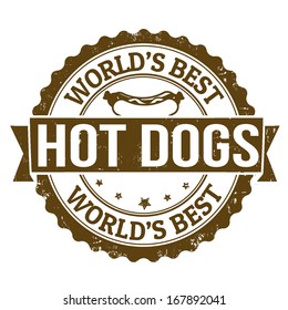 Grunge rubber stamp with the word Hot Dogs written inside, vector illustration