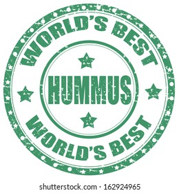 Grunge rubber stamp with word Hummus,vector illustration