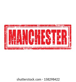 Grunge rubber stamp with word Manchester,vector illustration
