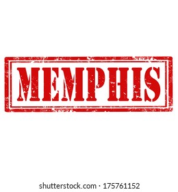 Grunge rubber stamp with word Memphis,vector illustration