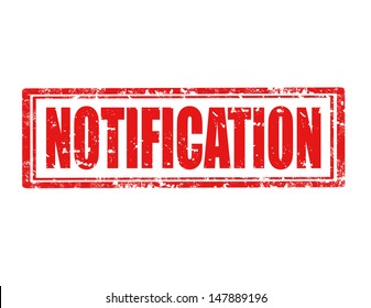 Grunge rubber stamp with word Notification inside,vector illustration