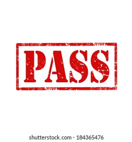 Grunge rubber stamp with word Pass,vector illustration