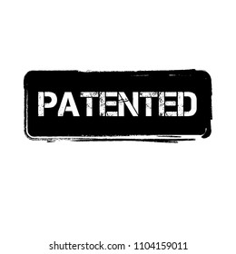 grunge rubber stamp with word patented inside,vector illustration
