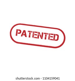 grunge rubber stamp with word patented inside,vector illustration