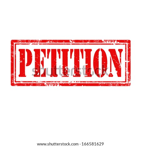 Grunge rubber stamp with word Petition,vector illustration