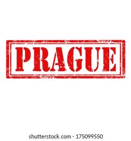 Grunge rubber stamp with word Prague,vector illustration