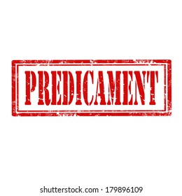Grunge rubber stamp with word Predicament,vector illustration