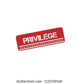 Grunge rubber stamp with word privilege inside, vector illustration
