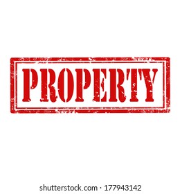 Grunge rubber stamp with word Property,vector illustration