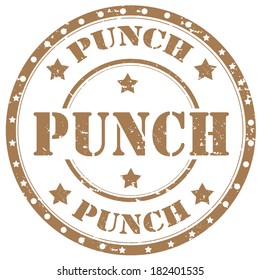 Grunge rubber stamp with word Punch,vector illustration
