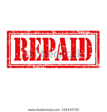 Grunge rubber stamp with word Repaid,vector illustration