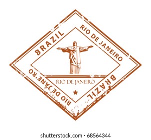 Grunge rubber stamp with word Rio de Janeiro, Brazil, vector illustration