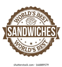 Grunge rubber stamp with the word sandwiches written inside, vector illustration