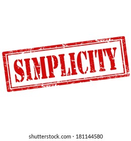 Grunge rubber stamp with word Simplicity,vector illustration
