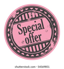 Grunge Rubber Stamp With The Word Special Offer Inside, Vector Illustration