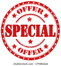 Grunge rubber stamp with word Special,vector illustration