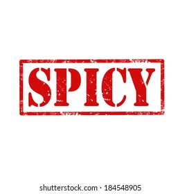 Grunge rubber stamp with word Spicy,vector illustration