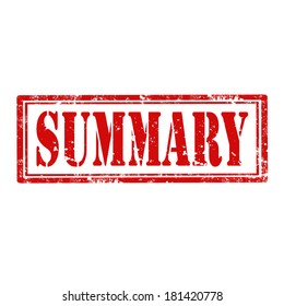 Grunge rubber stamp with word Summary,vector illustration