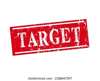 Grunar el sello de goma con la palabra Target dentro, ilustración vectorial