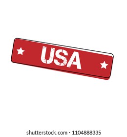 grunge rubber stamp with word USA inside,vector illustration