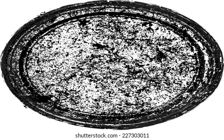 Grunge Rubber Texture Distressed Oval Post Stamp . Vector Illustration . 