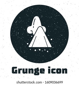 Grunge Runny nose icon isolated on white background. Rhinitis symptoms, treatment. Nose and sneezing. Nasal diseases.  Vector Illustration