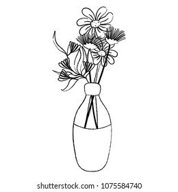 grunge rustic flowers plants inside mason jar