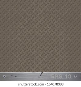 Grunge rusty metal. Vector textured background. 