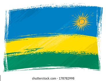 Grunge Rwanda Flag