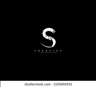 Grunge S Logo Urban Monogram Minimalist Stock Vector (Royalty Free ...