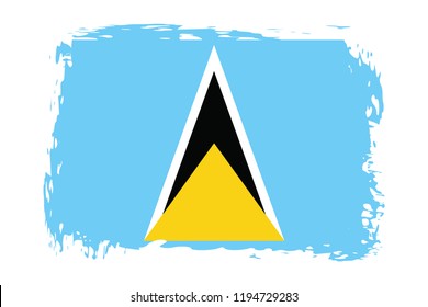 Grunge Saint Lucia flag.flag of Saint Lucia,banner vector illustration. Vector illustration eps10.