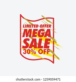 Grunge Sale Banner Background. Vector Illustration Eps 10