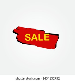 Grunge sale banner illustration, vector eps10