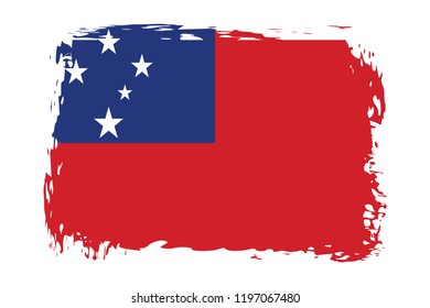 Grunge Samoa flag.flag of Samoa,banner vector illustration. Vector illustration eps10.